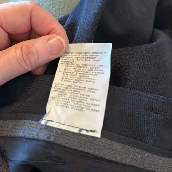 Rene Lazard Black Wool cuffed Pants size 36/Small - Picture 7 of 11
